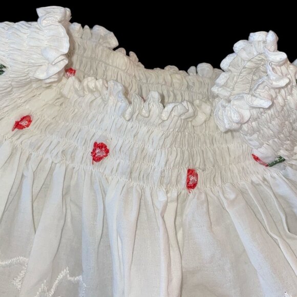 H&M Girl's Embroidered Floral Eyelet Boho Crop Top & Skirt Set NWT - Picture 4 of 11